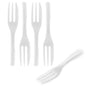 Coppetta Pearl White Plastic Cake Fork with Knife Edge - 4" x 3/4" - 500 count box