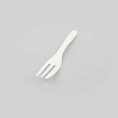 Coppetta Pearl White Plastic Cake Fork with Knife Edge - 4" x 3/4" - 500 count box