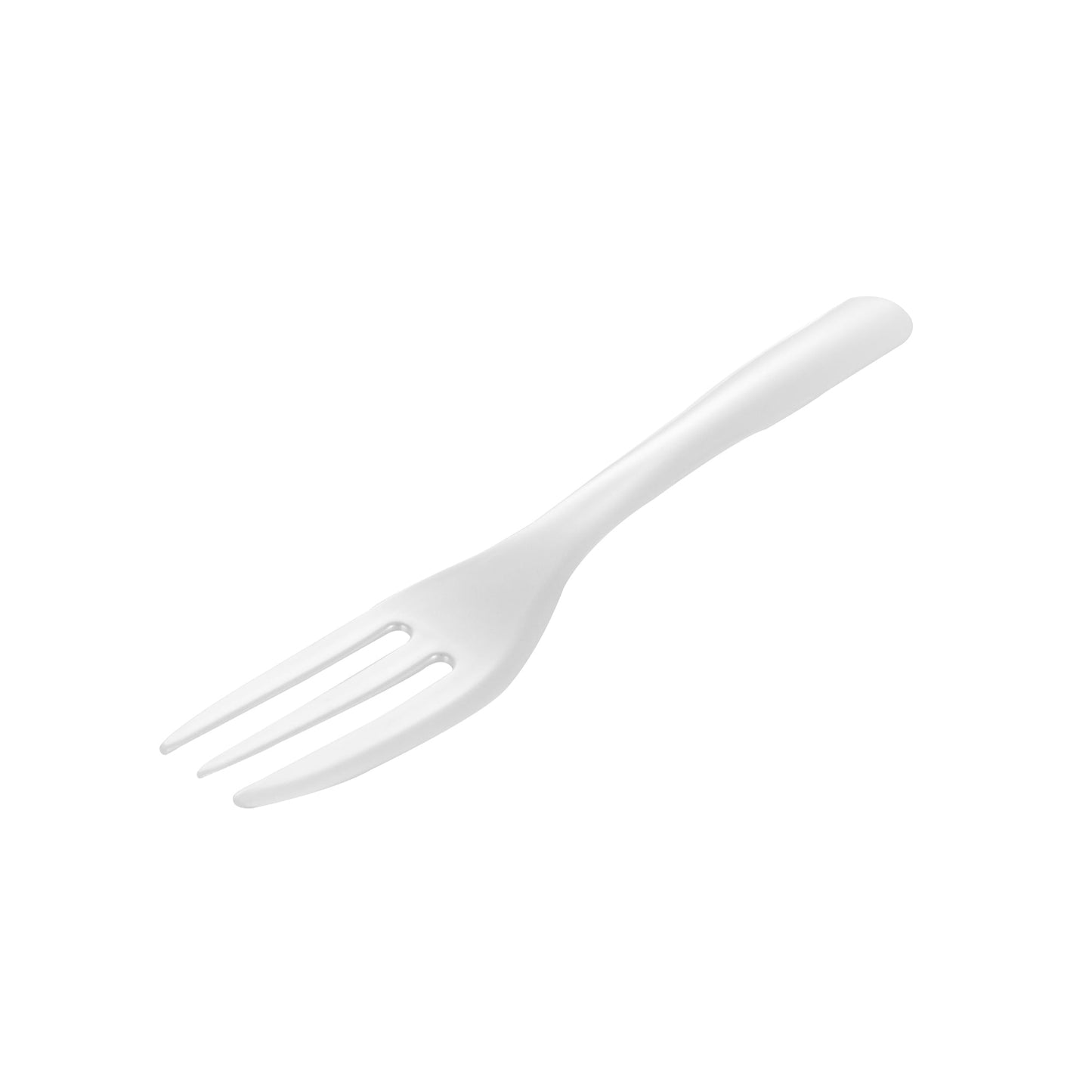 Coppetta Pearl White Plastic Cake Fork with Knife Edge - 4" x 3/4" - 500 count box