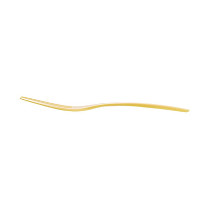 Coppetta Baby Yellow Plastic Cake Fork with Knife Edge - 4" x 3/4" - 500 count box