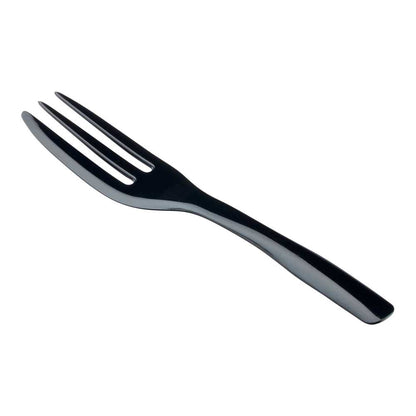 Coppetta Black Plastic Cake Fork with Knife Edge - 4" x 3/4" - 100 count box