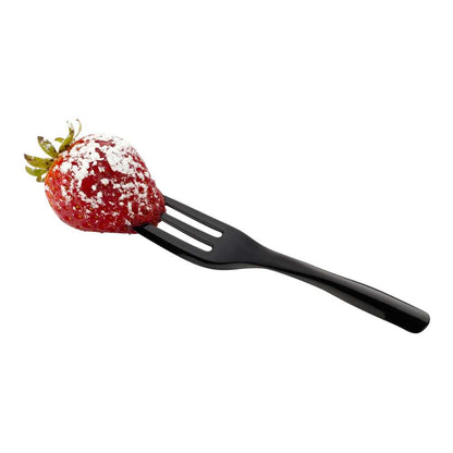 Coppetta Black Plastic Cake Fork with Knife Edge - 4" x 3/4" - 100 count box