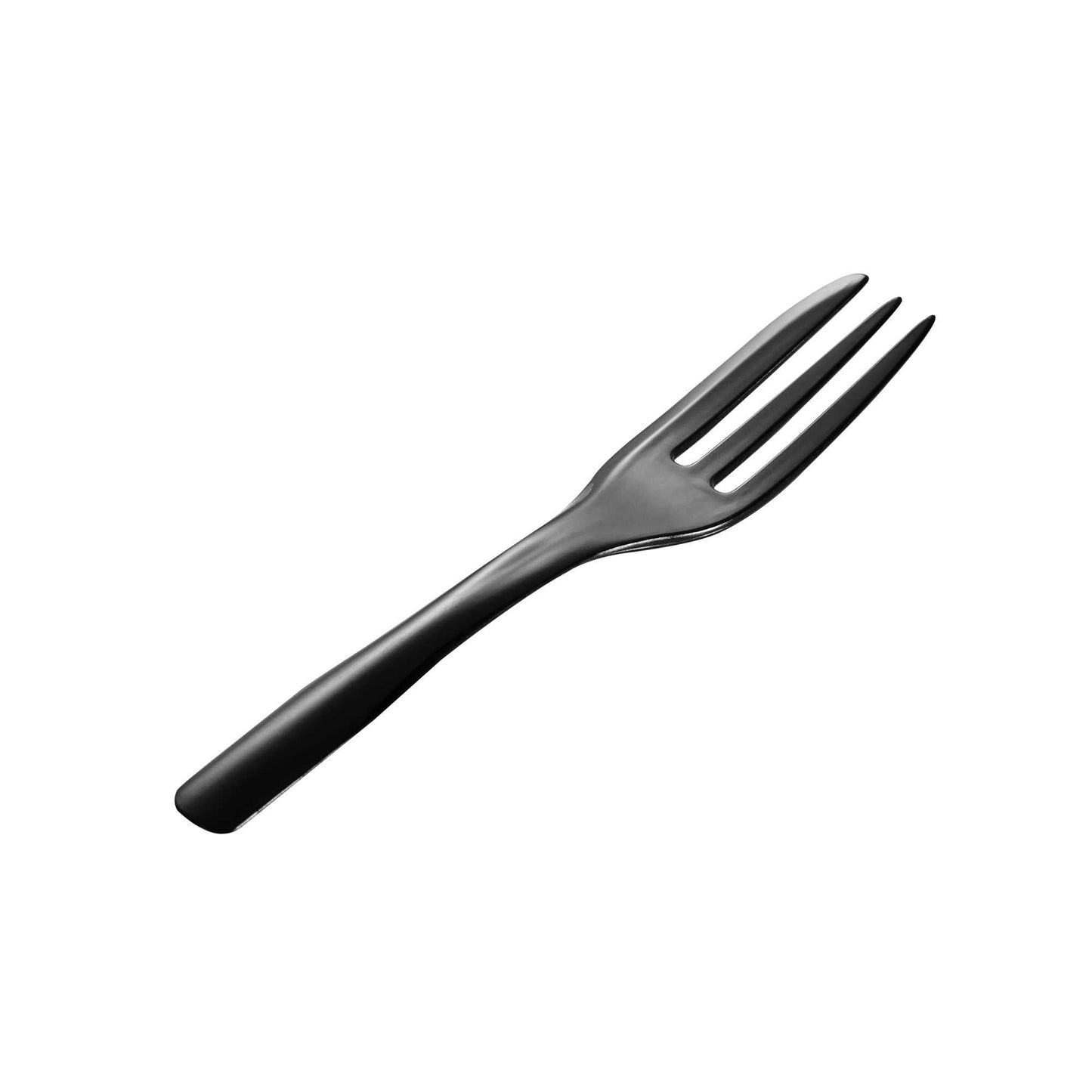 Coppetta Black Plastic Cake Fork with Knife Edge - 4" x 3/4" - 100 count box