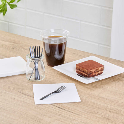 Coppetta Black Plastic Cake Fork with Knife Edge - 4" x 3/4" - 100 count box