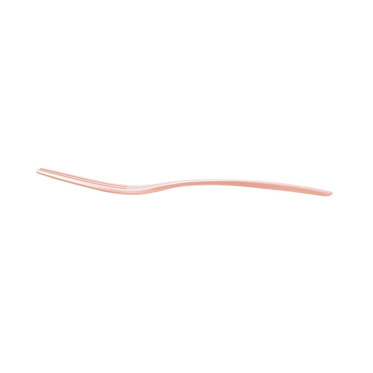 Coppetta Coral Plastic Cake Fork with Knife Edge - 4" x 3/4" - 100 count box