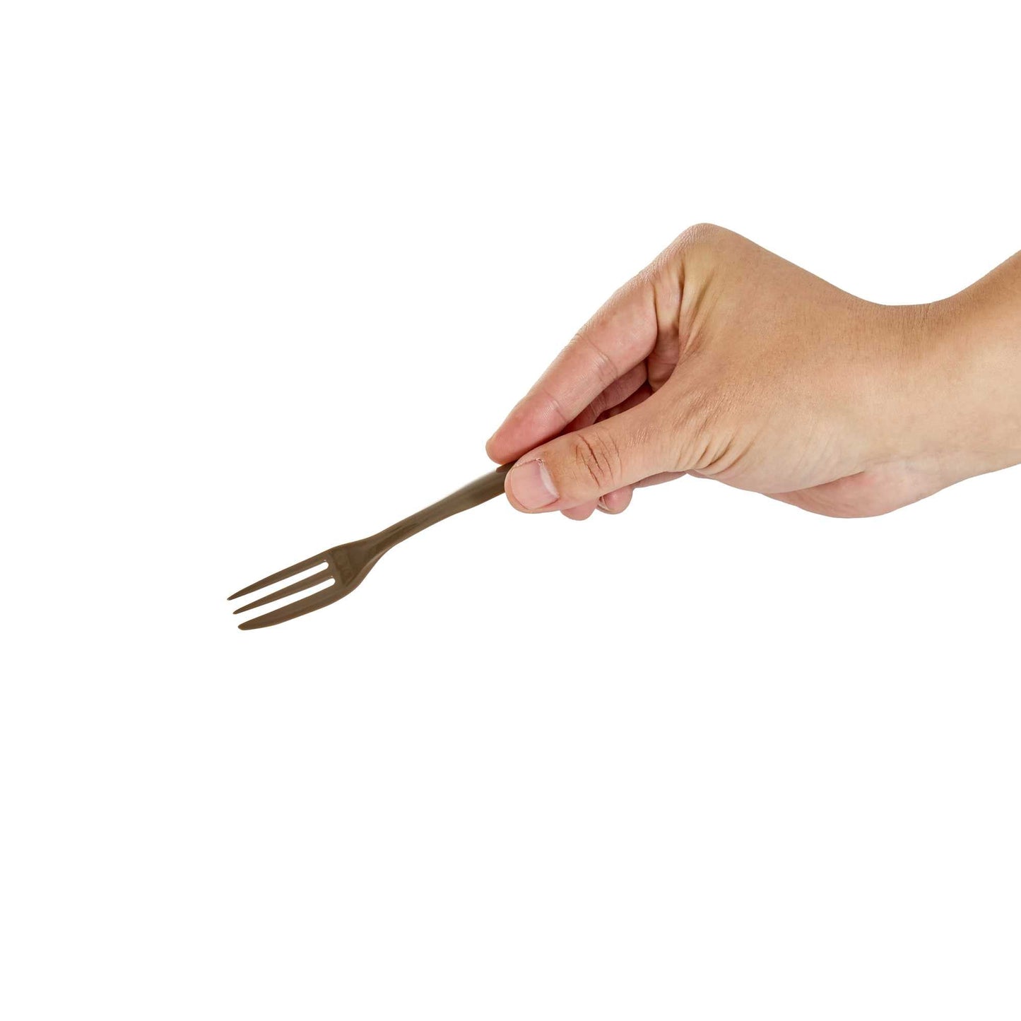 Coppetta Fashion Gray Plastic Cake Fork with Knife Edge - 4" x 3/4" - 100 count box