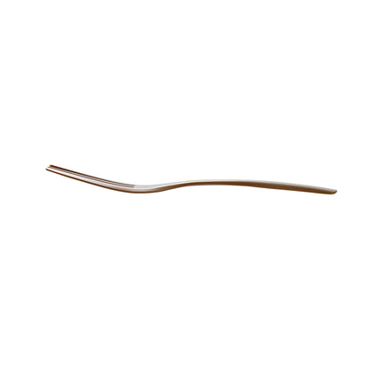 Coppetta Fashion Gray Plastic Cake Fork with Knife Edge - 4" x 3/4" - 100 count box