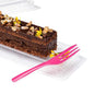 Coppetta Magenta Plastic Cake Fork with Knife Edge - 4" x 3/4" - 100 count box