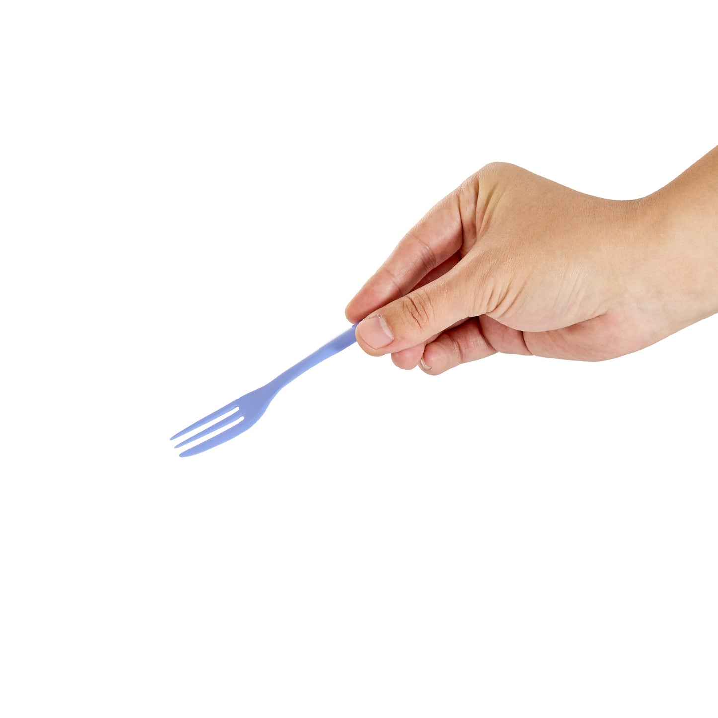 Coppetta Periwinkle Plastic Cake Fork with Knife Edge - 4" x 3/4" - 100 count box