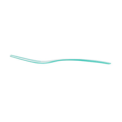 Coppetta Teal Plastic Cake Fork with Knife Edge - 4" x 3/4" - 100 count box
