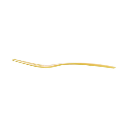 Coppetta Baby Yellow Plastic Cake Fork with Knife Edge - 4" x 3/4" - 100 count box