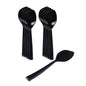 Coppetta Black Plastic Petal Spoon - 4 1/2" x 1" - 500 count box