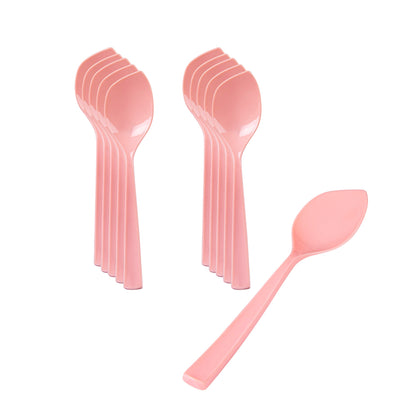 Coppetta Coral Plastic Petal Spoon - 4 1/2" x 1" - 500 count box