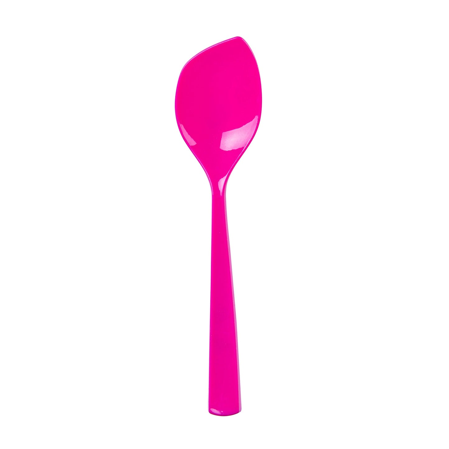 Coppetta Magenta Plastic Petal Spoon - 4 1/2" x 1" - 500 count box