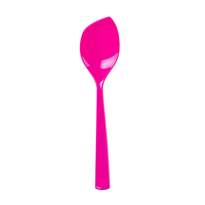 Coppetta Magenta Plastic Petal Spoon - 4 1/2" x 1" - 500 count box