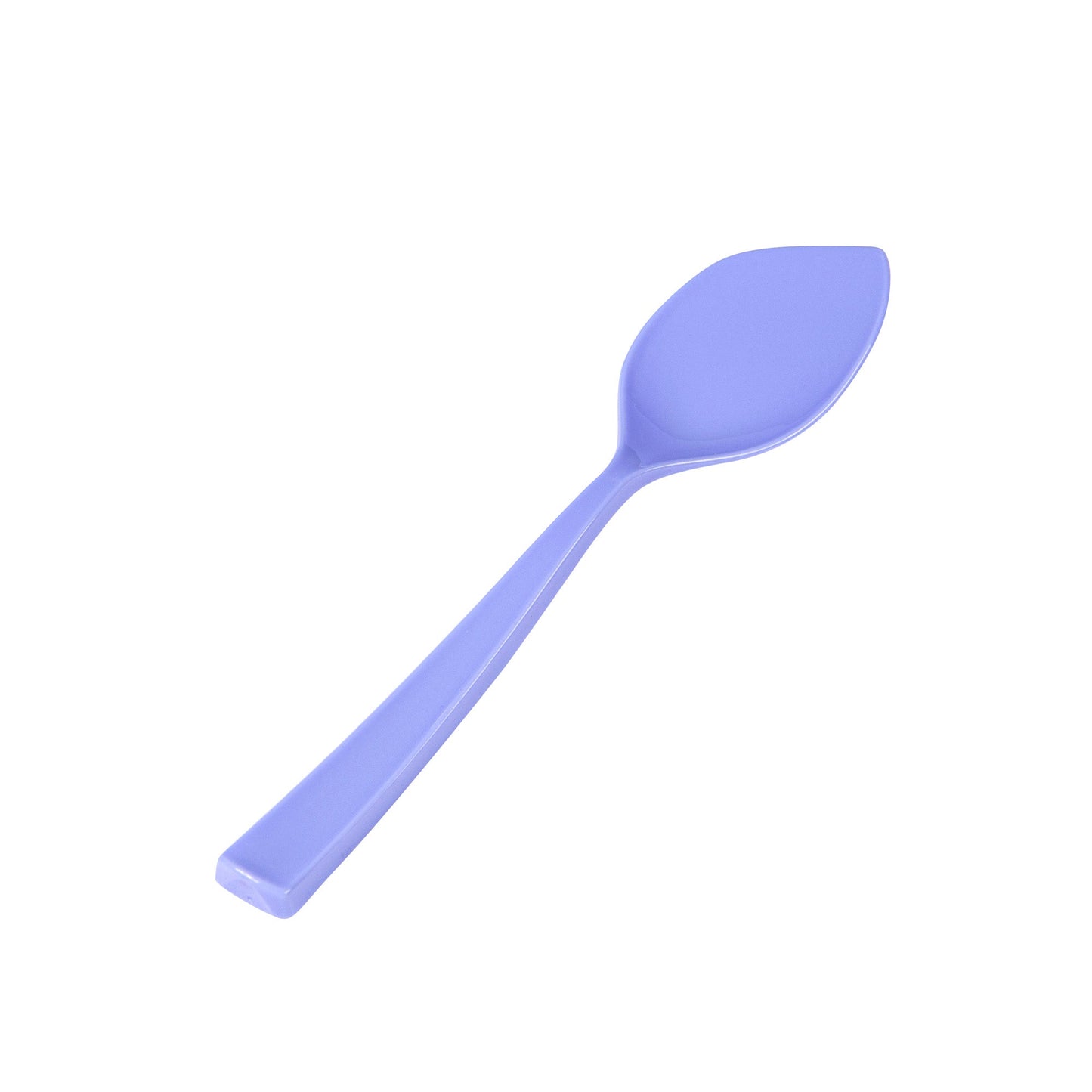 Coppetta Periwinkle Plastic Petal Spoon - 4 1/2" x 1" - 500 count box