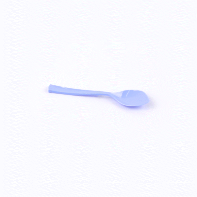 Coppetta Periwinkle Plastic Petal Spoon - 4 1/2" x 1" - 500 count box