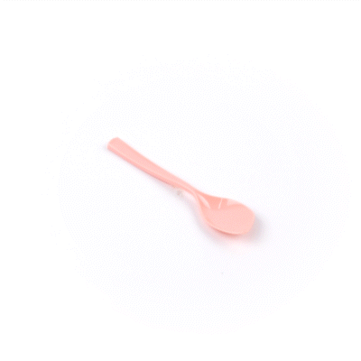 Coppetta Coral Plastic Petal Spoon - 4 1/2" x 1" - 100 count box