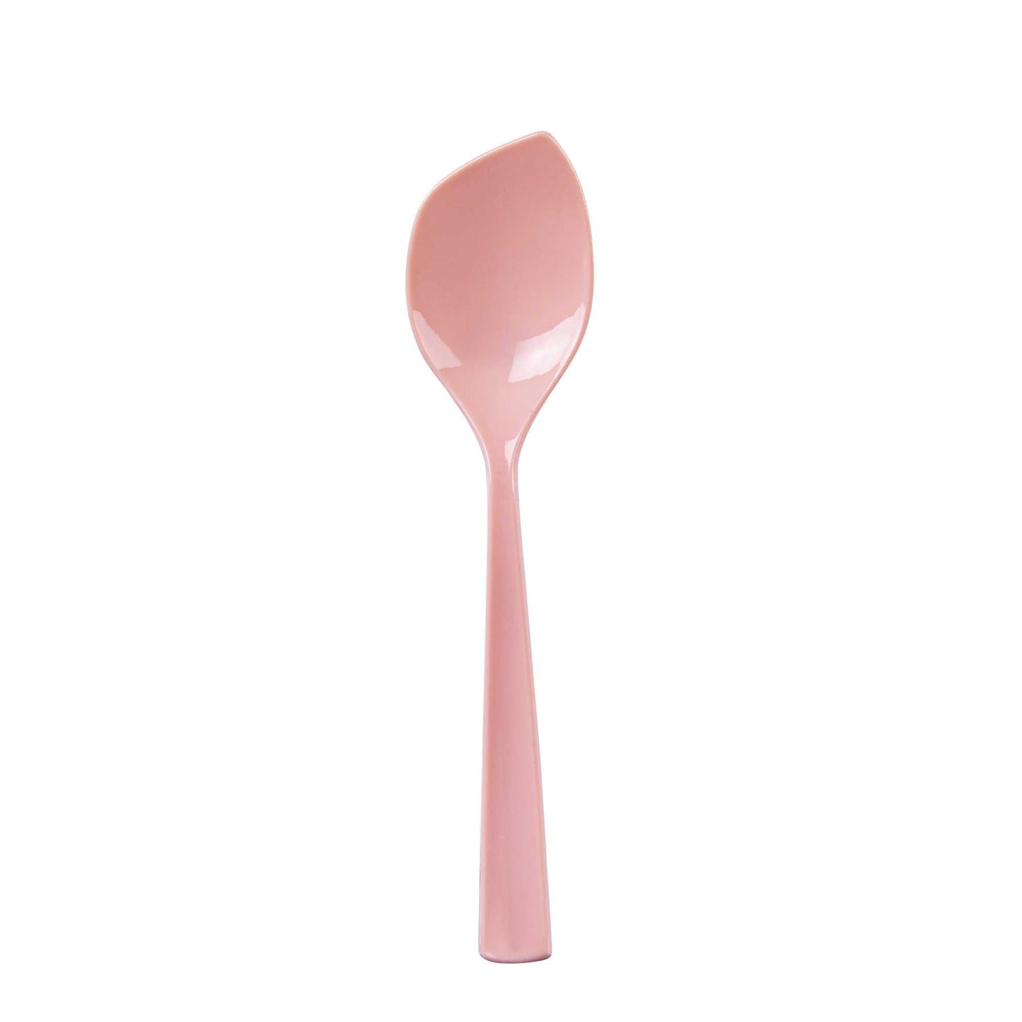 Coppetta Coral Plastic Petal Spoon - 4 1/2" x 1" - 100 count box