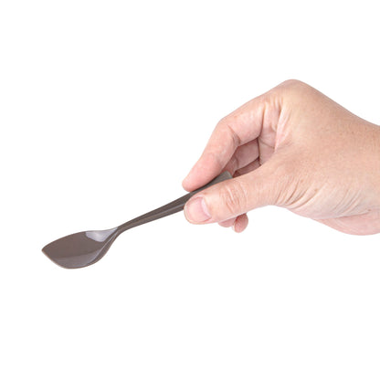 Coppetta Fashion Gray Plastic Petal Spoon - 4 1/2" x 1" - 100 count box