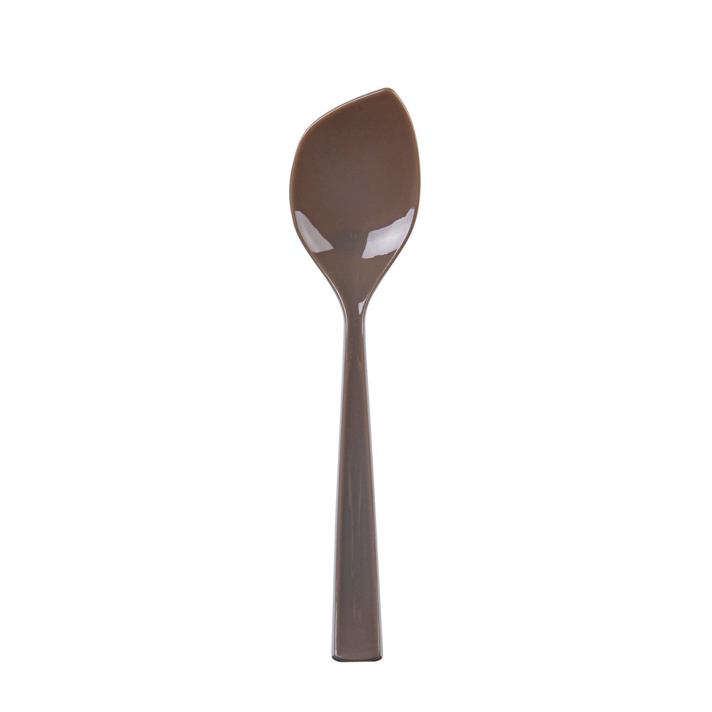 Coppetta Fashion Gray Plastic Petal Spoon - 4 1/2" x 1" - 100 count box