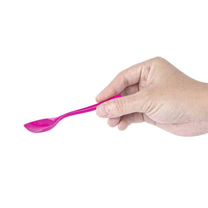 Coppetta Magenta Plastic Petal Spoon - 4 1/2" x 1" - 100 count box