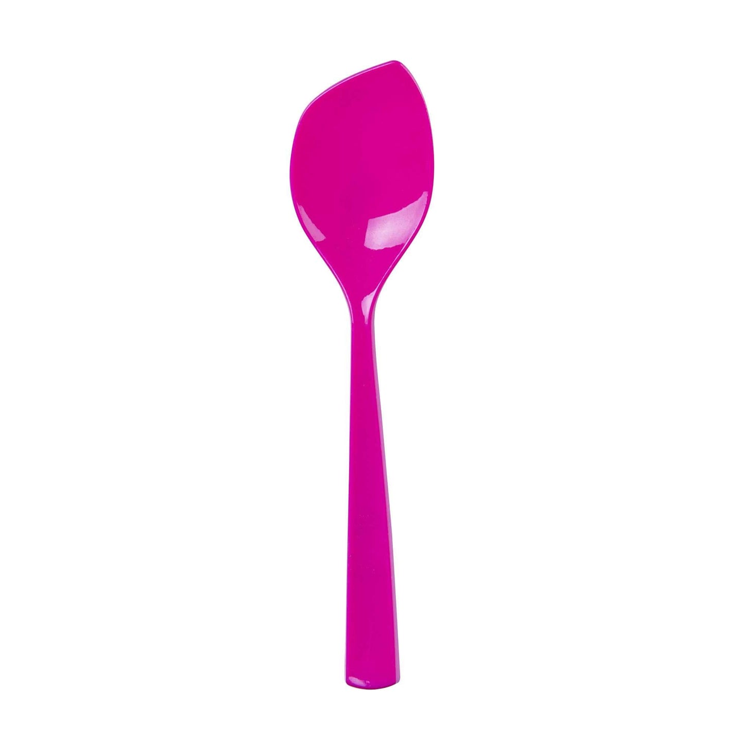 Coppetta Magenta Plastic Petal Spoon - 4 1/2" x 1" - 100 count box