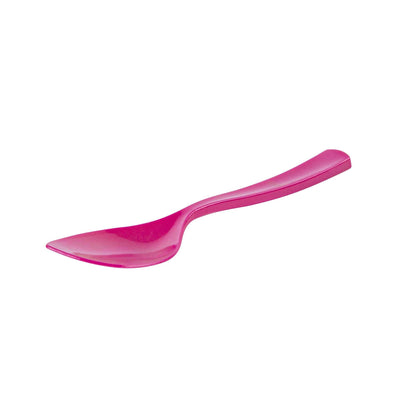 Coppetta Magenta Plastic Petal Spoon - 4 1/2" x 1" - 100 count box