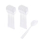 Coppetta Pearl White Plastic Petal Spoon - 4 1/2" x 1" - 100 count box