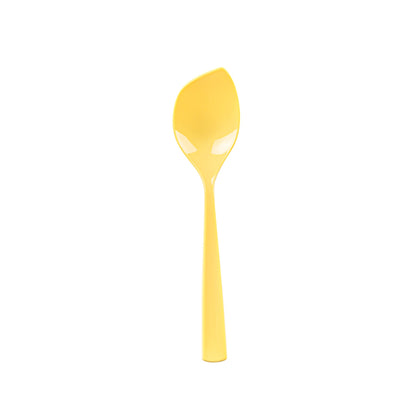 Coppetta Baby Yellow Plastic Petal Spoon - 4 1/2" x 1" - 100 count box