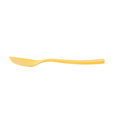 Coppetta Baby Yellow Plastic Petal Spoon - 4 1/2" x 1" - 100 count box