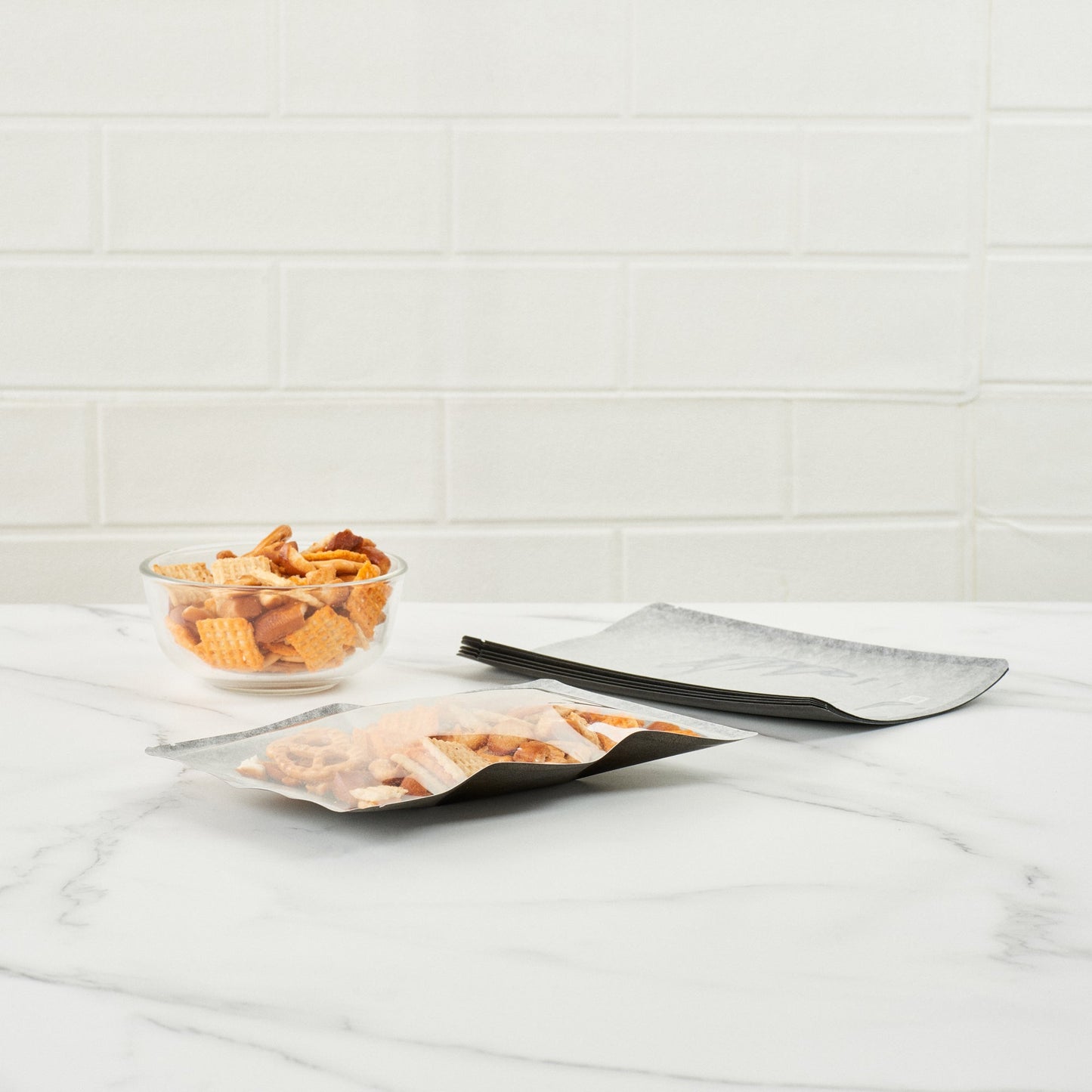 Bag Tek Black Plastic Small Sandwich and Snack Bag - Heat Sealable - 8 1/4" x 5 1/4" - 100 count box