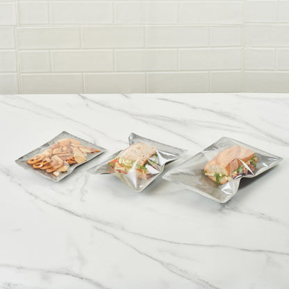 Bag Tek Black Plastic Small Sandwich and Snack Bag - Heat Sealable - 8 1/4" x 5 1/4" - 100 count box
