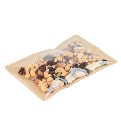 Bag Tek Kraft Plastic Small Sandwich and Snack Bag - Heat Sealable - 8 1/4" x 5 1/4" - 100 count box
