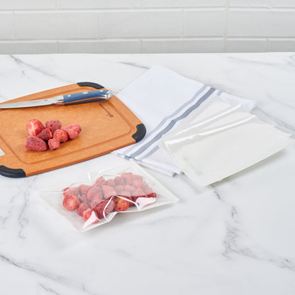 Bag Tek White Plastic Small Sandwich and Snack Bag - Heat Sealable - 8 1/4" x 5 1/4" - 100 count box