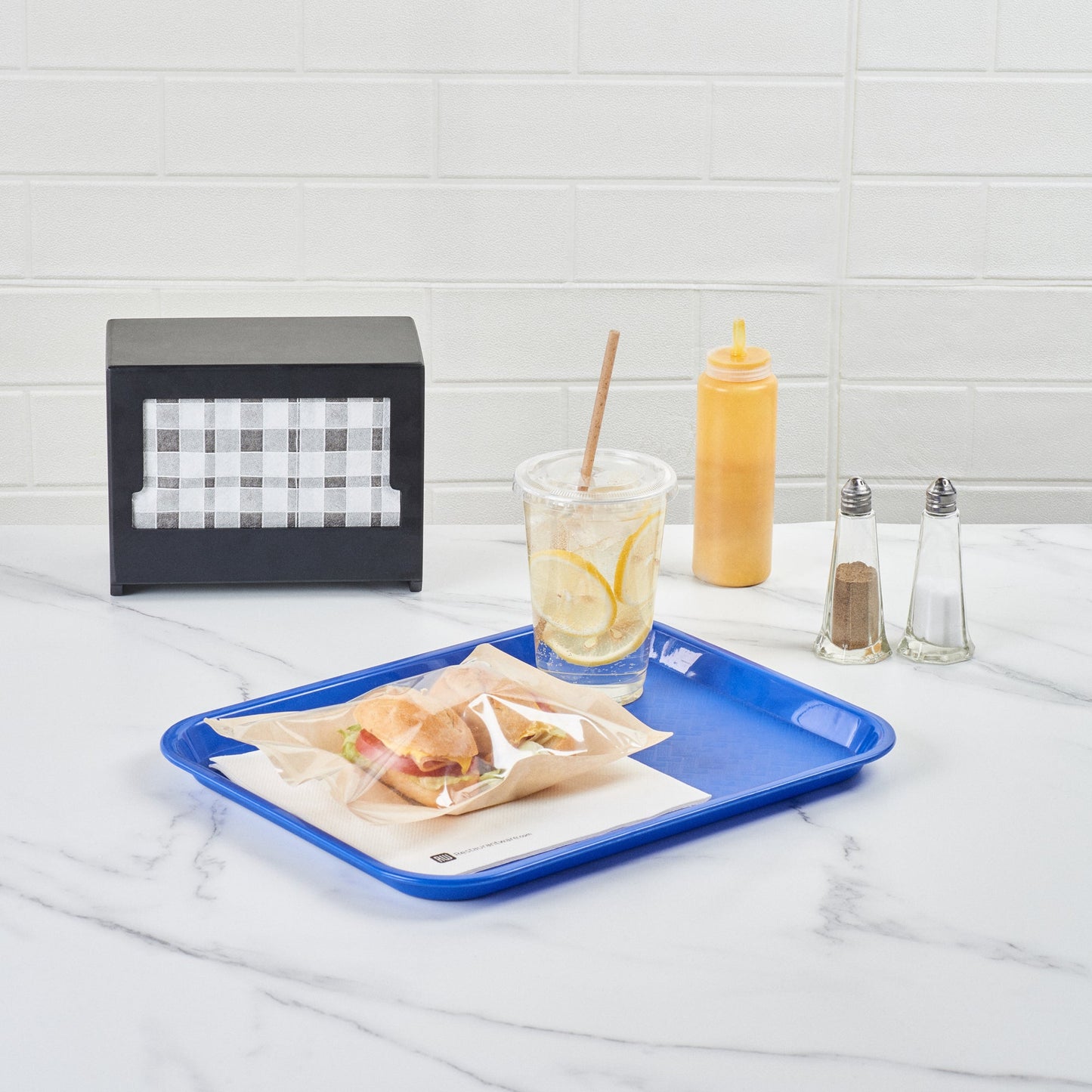 Bag Tek Kraft Plastic Medium Sandwich and Snack Bag - Heat Sealable - 8 3/4" x 6 1/2" - 100 count box