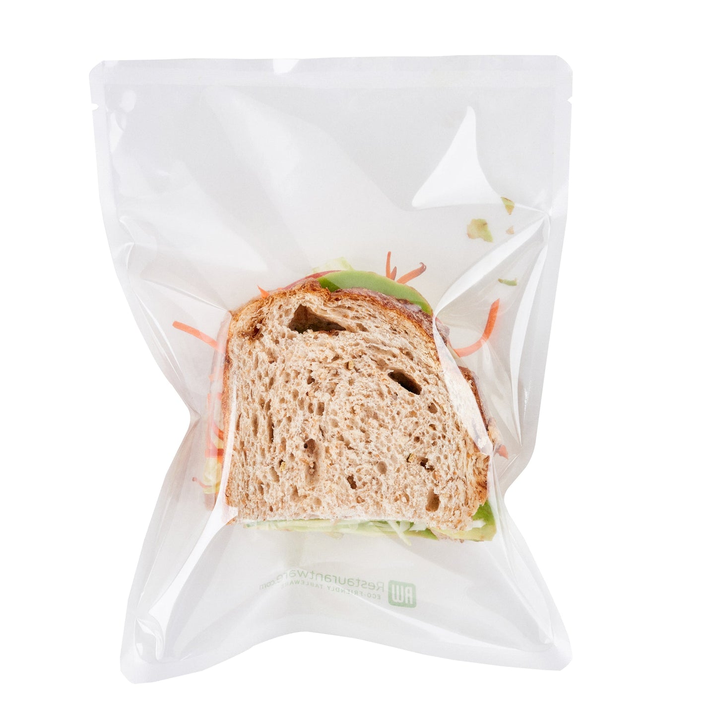 Bag Tek White Plastic Medium Sandwich and Snack Bag - Heat Sealable - 8 3/4" x 6 1/2" - 100 count box