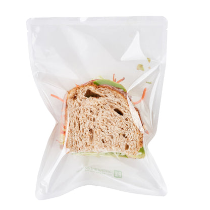Bag Tek White Plastic Medium Sandwich and Snack Bag - Heat Sealable - 8 3/4" x 6 1/2" - 100 count box