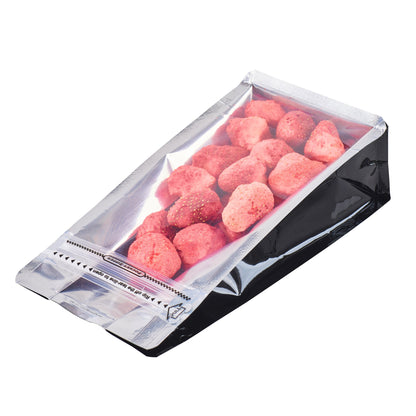 Bag Tek Black Plastic Small Snack Bag - Double Seal, Rip Lock, Heat Sealable - 8" x 4" x 2 1/2" - 100 count box