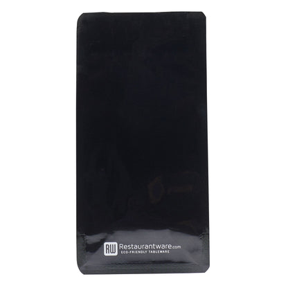 Bag Tek Black Plastic Small Snack Bag - Double Seal, Rip Lock, Heat Sealable - 8" x 4" x 2 1/2" - 100 count box