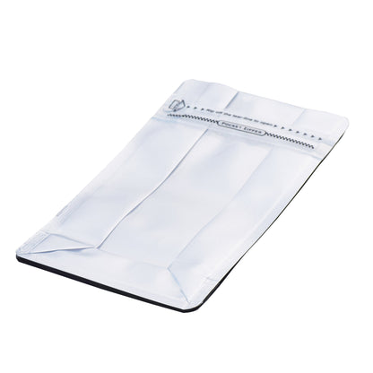 Bag Tek Black Plastic Small Snack Bag - Double Seal, Rip Lock, Heat Sealable - 8" x 4" x 2 1/2" - 100 count box