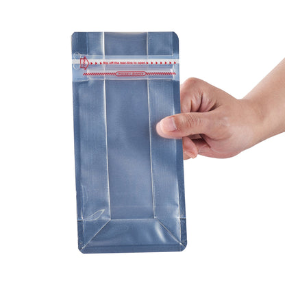Bag Tek Red Plastic Small Snack Bag - Double Seal, Rip Lock, Heat Sealable - 8" x 4" x 2 1/2" - 100 count box