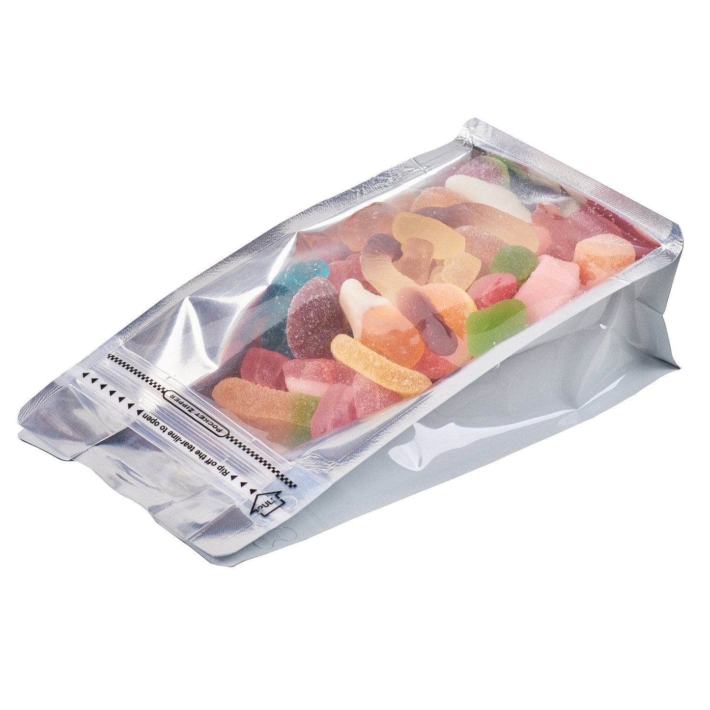 Bag Tek White Plastic Small Snack Bag - Double Seal, Rip Lock, Heat Sealable - 8" x 4" x 2 1/2" - 100 count box
