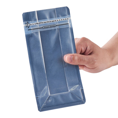 Bag Tek White Plastic Small Snack Bag - Double Seal, Rip Lock, Heat Sealable - 8" x 4" x 2 1/2" - 100 count box