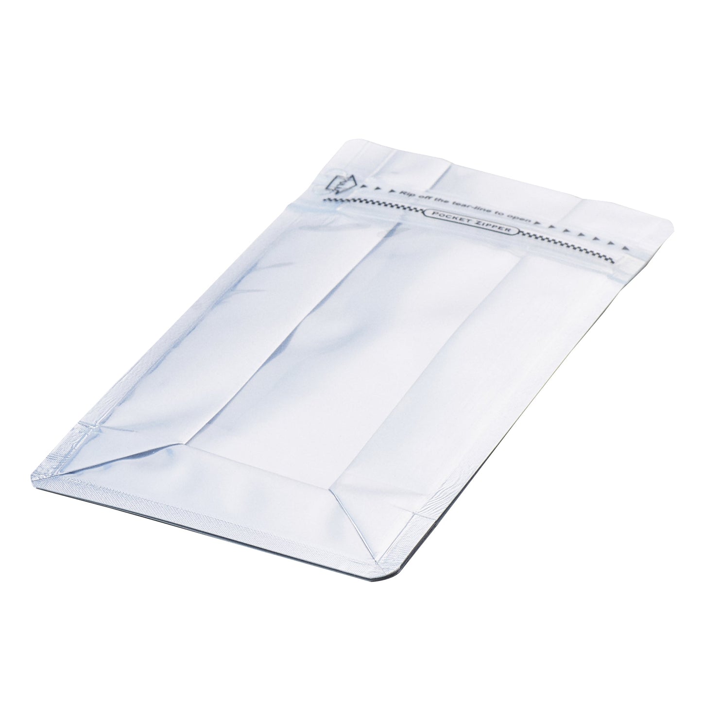 Bag Tek White Plastic Small Snack Bag - Double Seal, Rip Lock, Heat Sealable - 8" x 4" x 2 1/2" - 100 count box