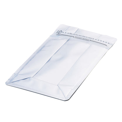 Bag Tek White Plastic Small Snack Bag - Double Seal, Rip Lock, Heat Sealable - 8" x 4" x 2 1/2" - 100 count box