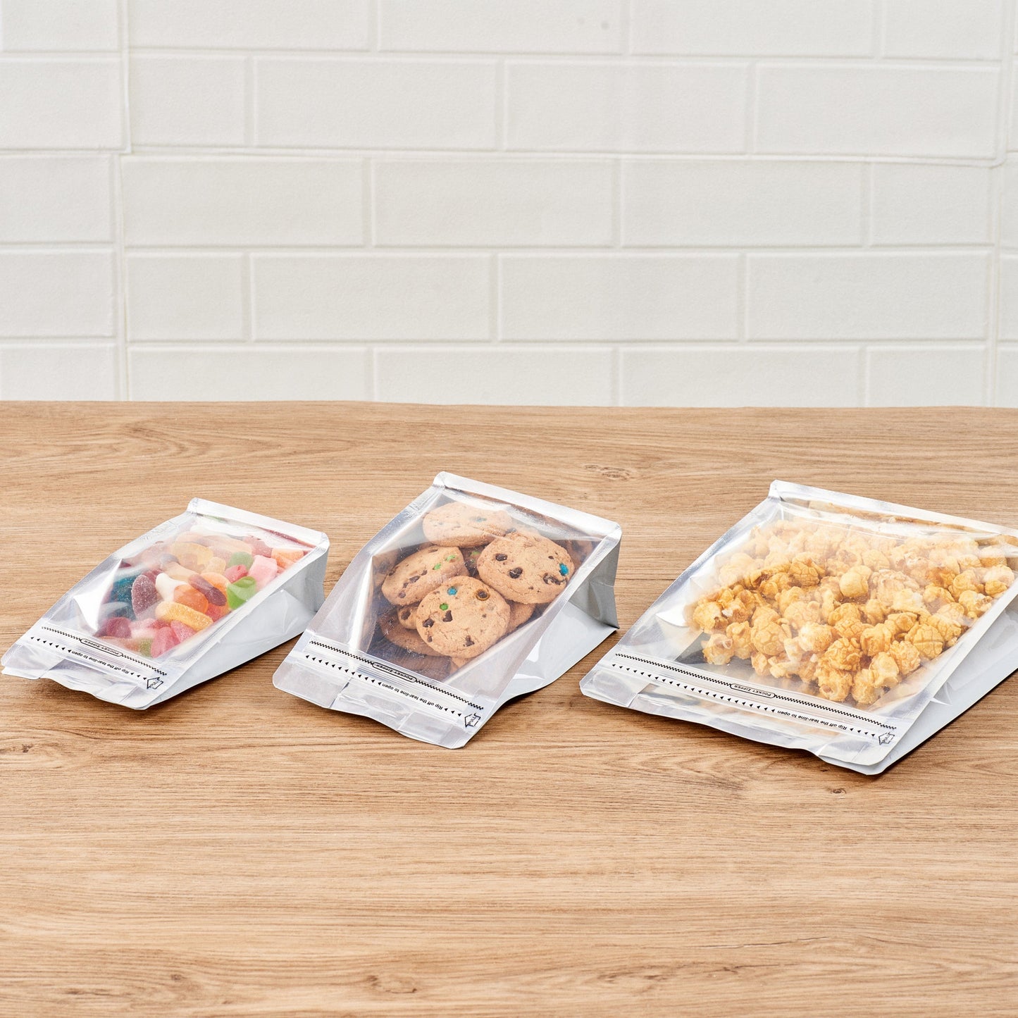 Bag Tek White Plastic Small Snack Bag - Double Seal, Rip Lock, Heat Sealable - 8" x 4" x 2 1/2" - 100 count box