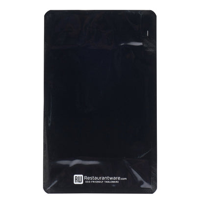 Bag Tek Black Plastic Medium Snack Bag - Double Seal, Rip Lock, Heat Sealable - 8" x 5" x 3 1/4" - 100 count box