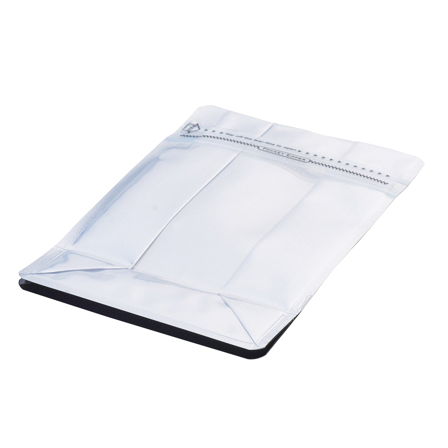 Bag Tek Black Plastic Medium Snack Bag - Double Seal, Rip Lock, Heat Sealable - 8" x 5" x 3 1/4" - 100 count box