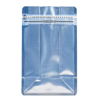 Bag Tek White Plastic Medium Snack Bag - Double Seal, Rip Lock, Heat Sealable - 8" x 5" x 3 1/4" - 100 count box